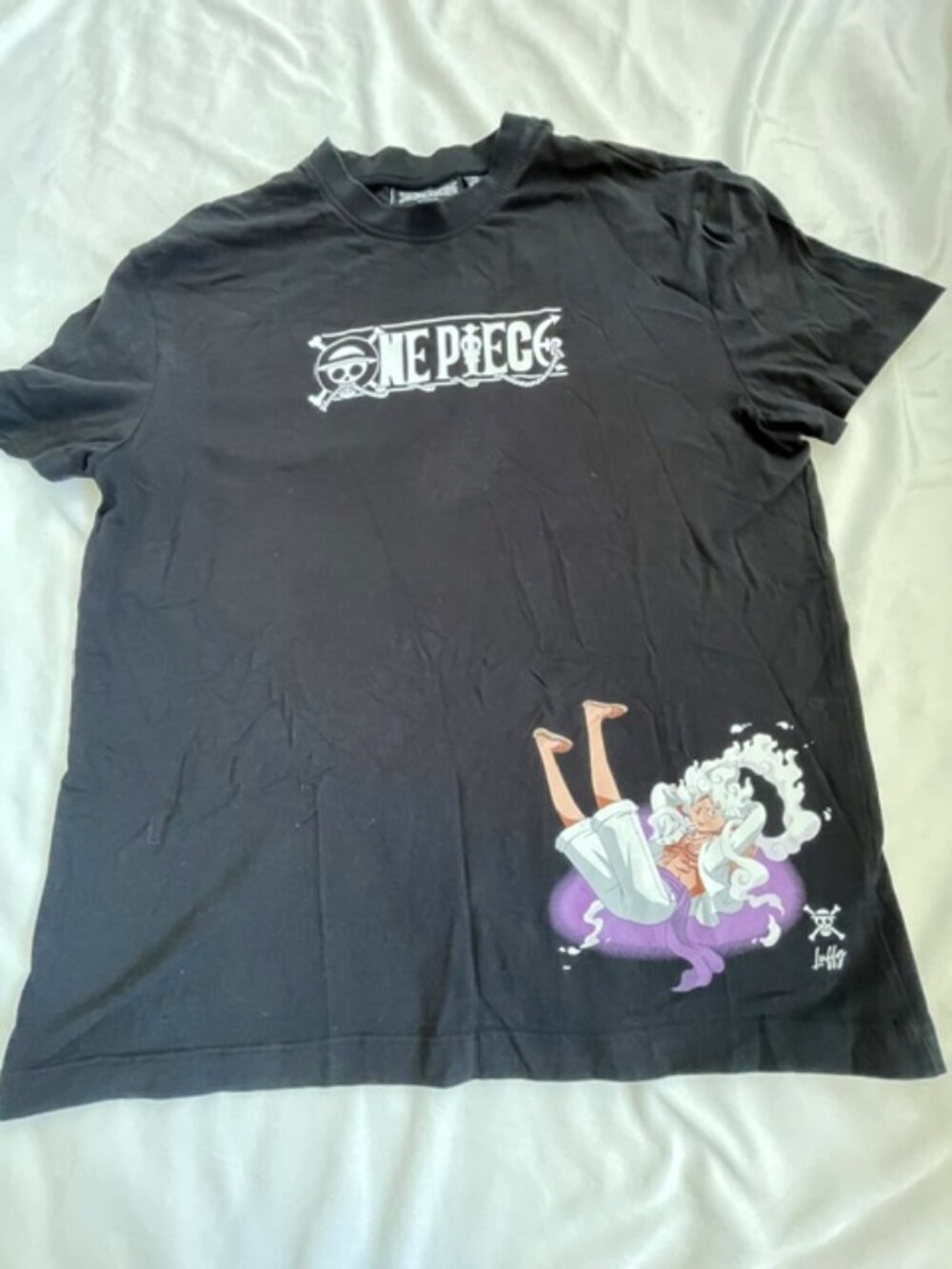 Primark Men’s One Piece Luffy Gear 5 Graphic T-Shirt, Black, Size M